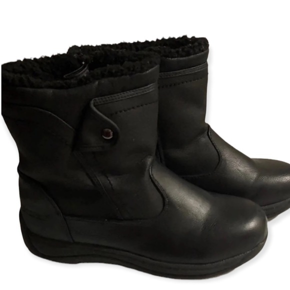 Snappy Weather Proof Boots Size 10 Women’s Pull‎ On Faux Fur Black - Picture 2 of 9